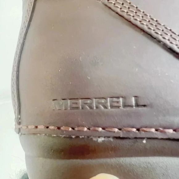 Merrell Emma Brown Leather Mid Calf Boots in Brunette Women's Size 7 - Picture 5 of 11